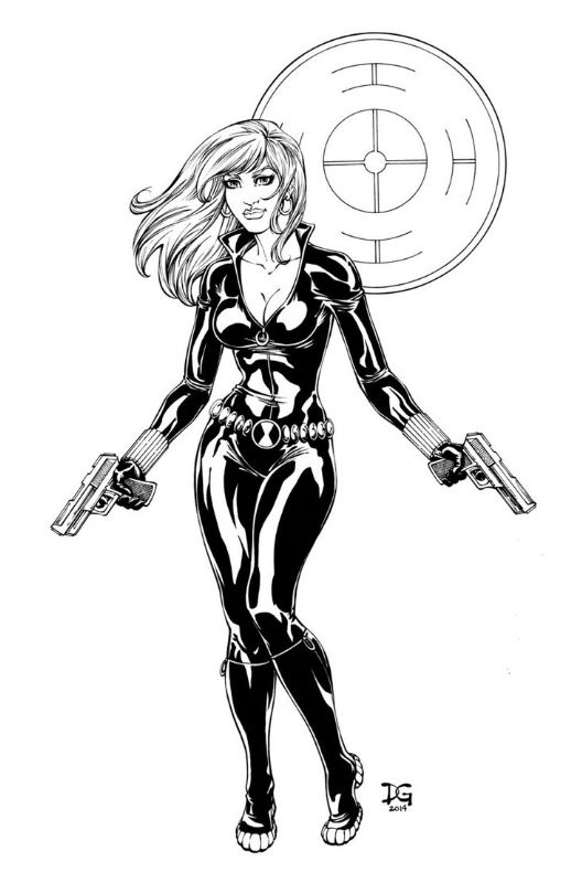 Black Widow pinup, in Diana Greenhalgh's Sketches & Illustrations Comic ...