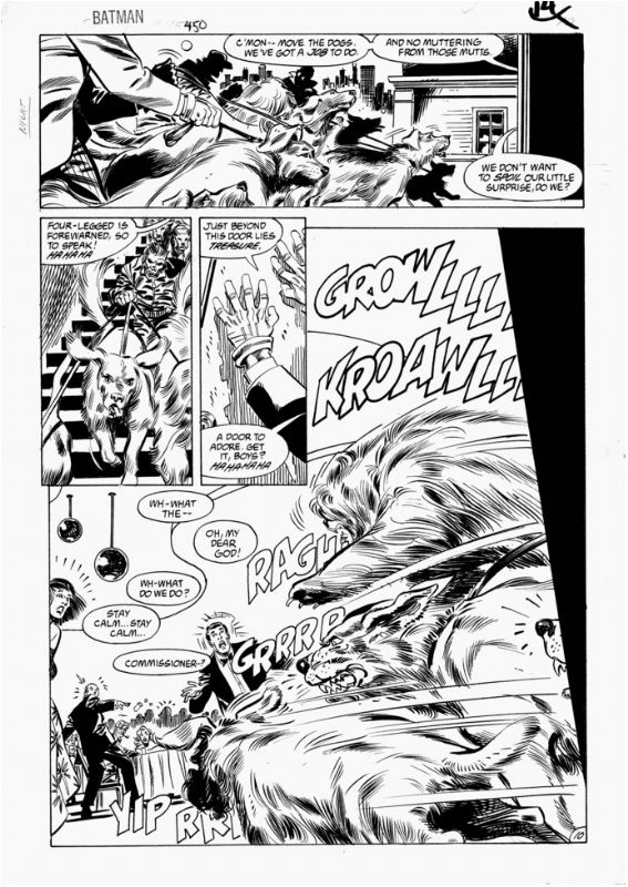 Batman #450 page 10 Shaggy Dogs crash the Gotham Elite Party! Fake Joker!,  in Nick F's Batman #450 COMPLETE story by Jim Aparo & Mike DeCarlo Comic  Art Gallery Room