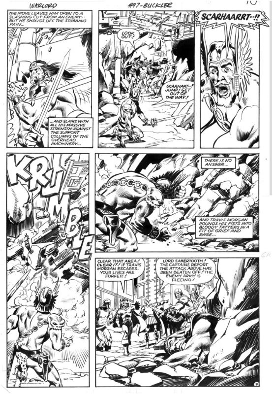 The Warlord #97 page 9 Travis Morgan! Sabretooth! Scarhart makes the ...