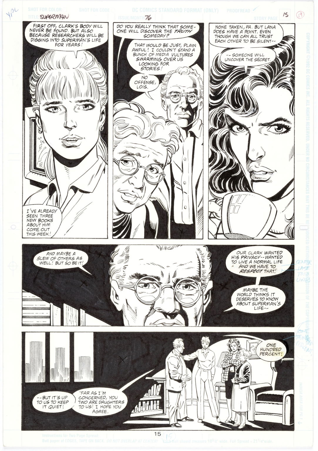 Superman 76 “Funeral for a Friend” page 15, in Bill Byers's Superman ...