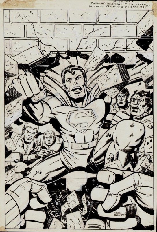 Original Cover Art DC Comics Presents 84 - Jack Kirby Pencils; Jack  Theakston Inks, in Bill Byers's Superman Original Art Comic Art Gallery Room