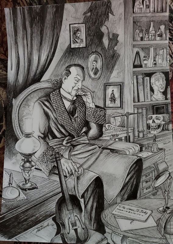 Sherlock Holmes In Jerry Margolin S Sherlock Holmes Art Comic Art Gallery Room