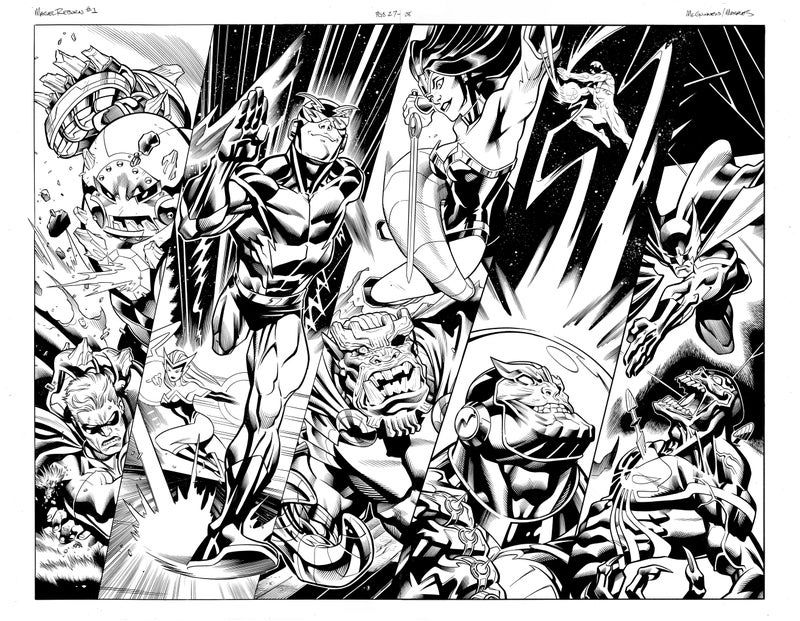 **SOLD** Heroes Reborn 1 pgs 27-28, in Ed McGuinness's Heroes Reborn ...