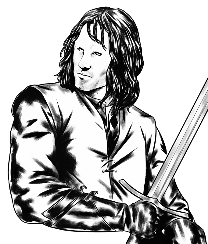 Aragorn The Lord of the Rings Legolas Gimli Isildur monochrome human png   PNGEgg