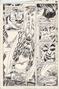 Secret Origins #41, p. 16 (Trickster vs. Booster Gold) Comic Art