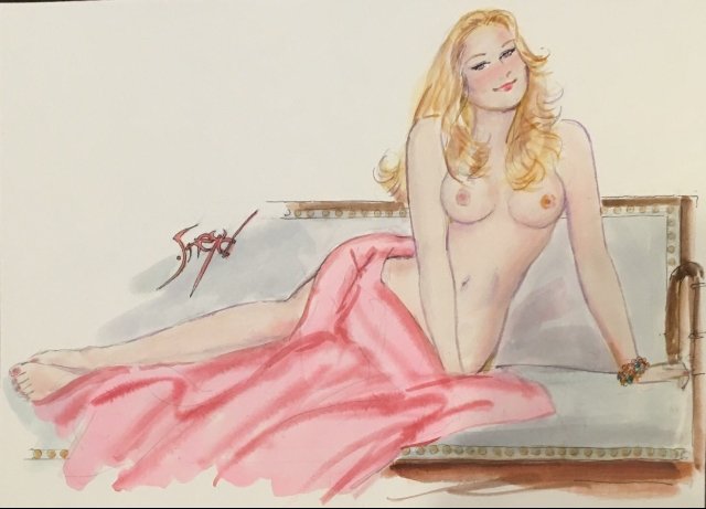 Nude Blonde Woman By Doug Sneyd In Tim Morris Reedy S Comic Art