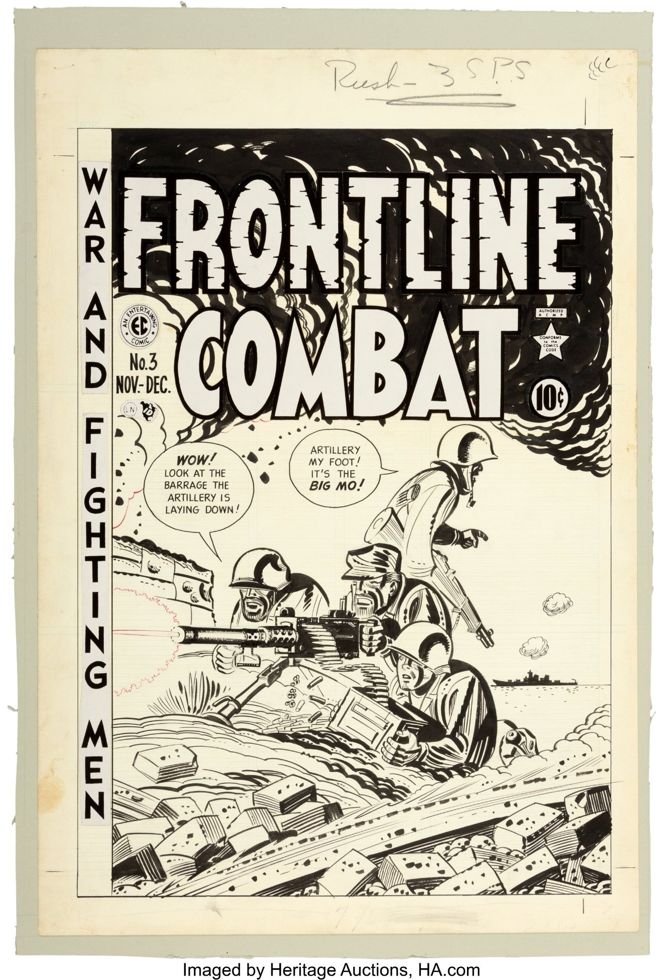 Frontline Combat #3 Cover (EC, 1951), in Heritage Auctions Previews's ...