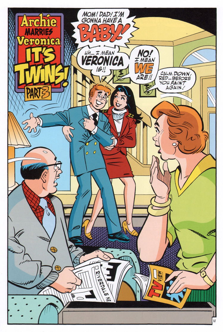 750px x 1115px - Archie #602 - Archie Marries Veronica (Veronica Pregnant), in Robert C's  Archie - Life with Archie - Married Life Comic Art Gallery Room