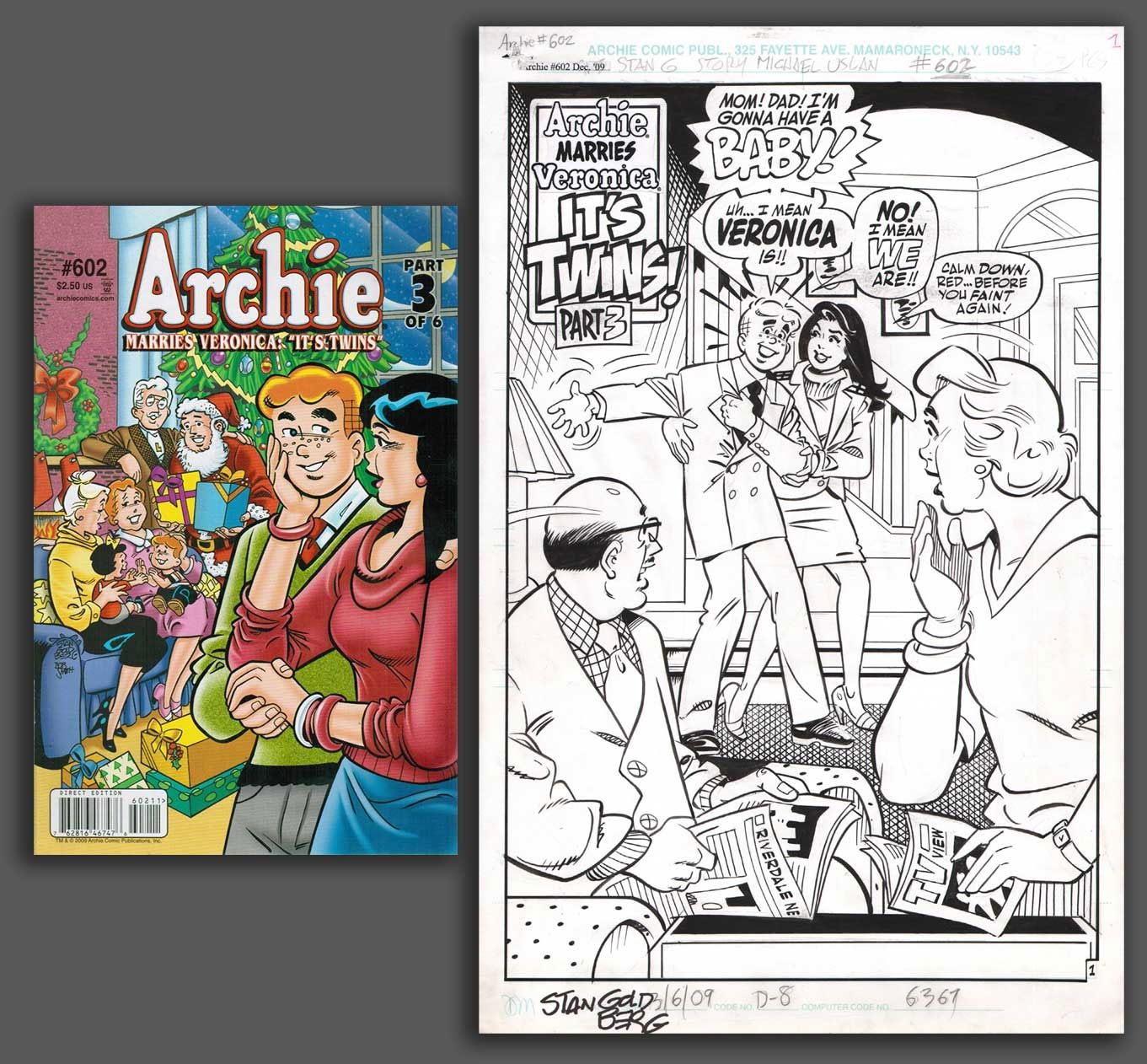 1361px x 1262px - Archie #602 - Archie Marries Veronica (Veronica Pregnant), in Robert C's  Archie - Life with Archie - Married Life Comic Art Gallery Room