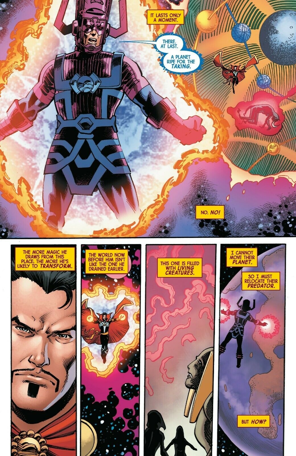 Doctor Strange #13 p6 (Galactus locates a planet ripe for the taking ...