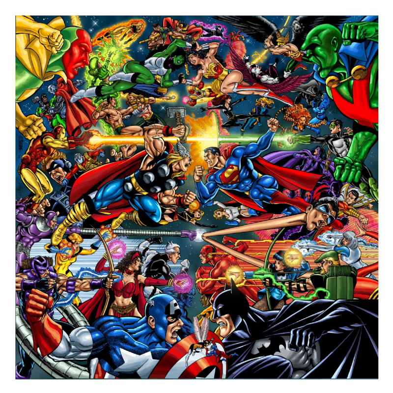 JLA vs the Avengers at night by Perez and Jang, in JLAAvenger Collector ...