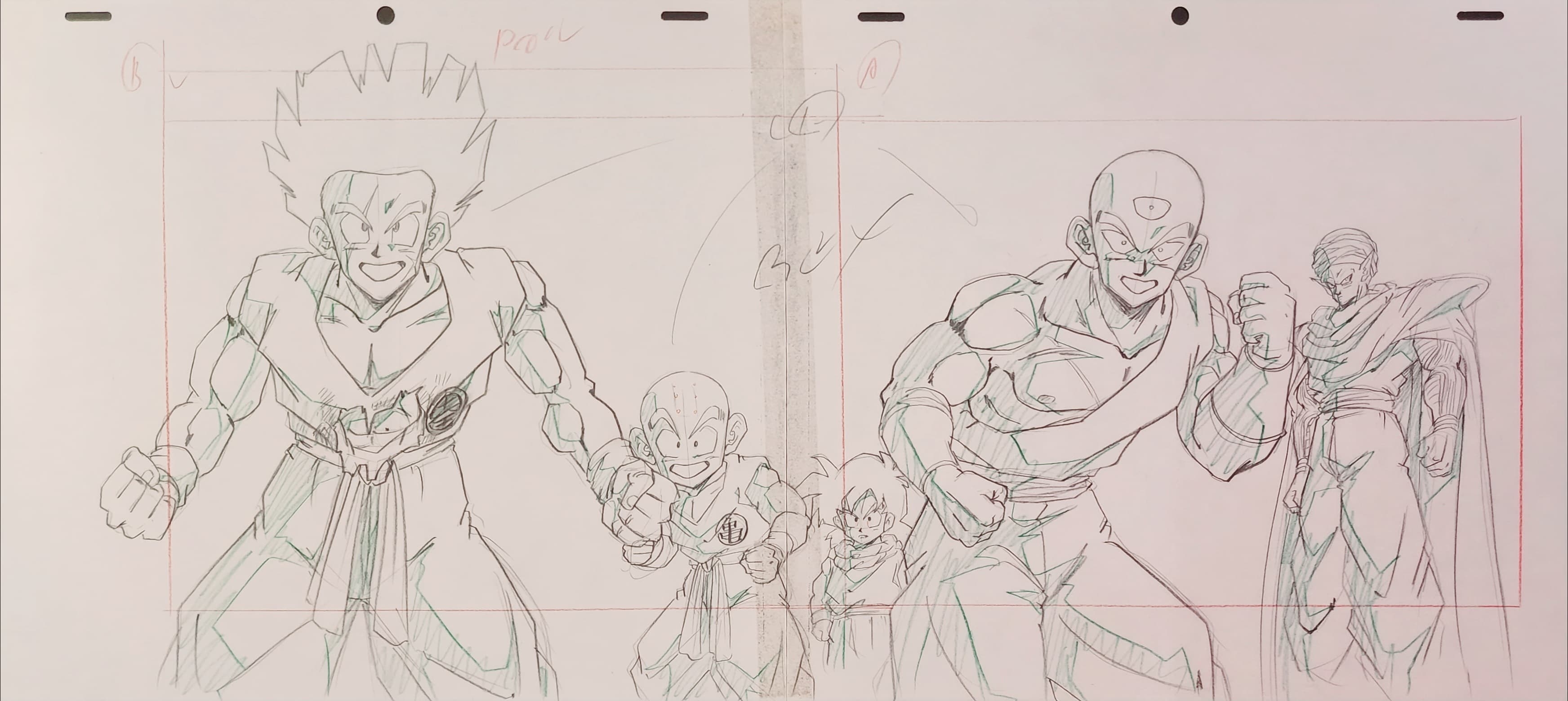 Dragon Ball Z Goku Animation Sketch, in Morgan Fisher's Anime Cels