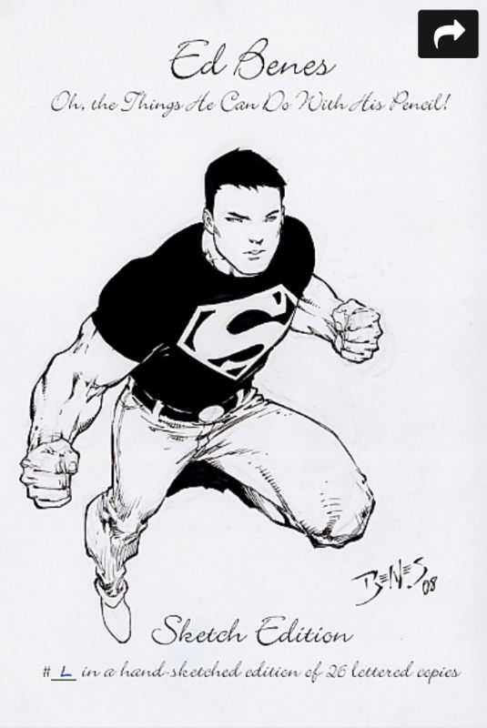 Connor Kent Superboy Sketch Book Cover In Chase Summerss Ed Benes Connor Kent Sketch Book 0837