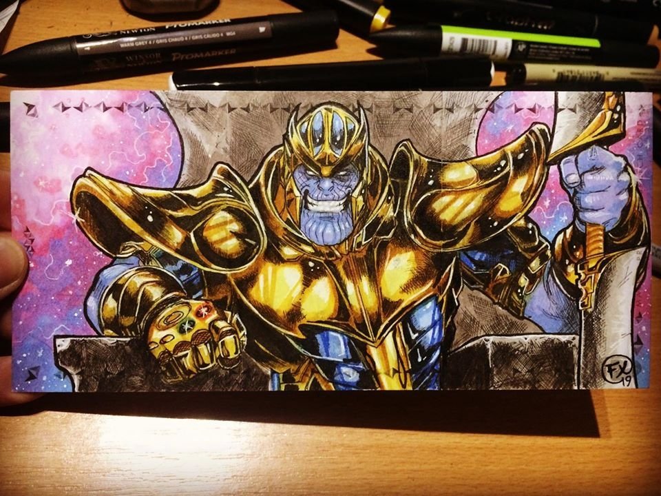 Thanos sketch card (Marvel Premier 2019), in Art of Effix's Sketch 