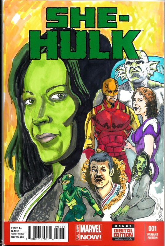 She Hulk Sketch Cover Art In Mark Martinos Sketch Covers 2024 Comic