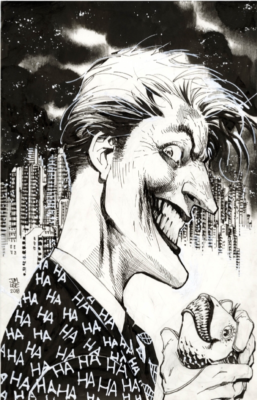 Jim Lee Joker - Cover Quality Illustration: Original Art, in Anand Roy's  Hall H Comic Art Gallery Room