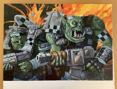 Boyz Mob - Tony Moseley - Ork Goffs - Warhammer 40K Comic Art