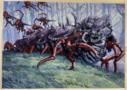 Immature Tgyron - Tony Moseley - Games Workshop Warhammer 40,000 Tyranids Comic Art