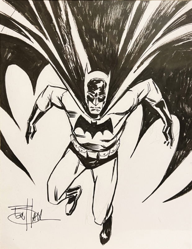 Batman by Bob Hall, in Linda Craig's My Gallery Comic Art Gallery Room