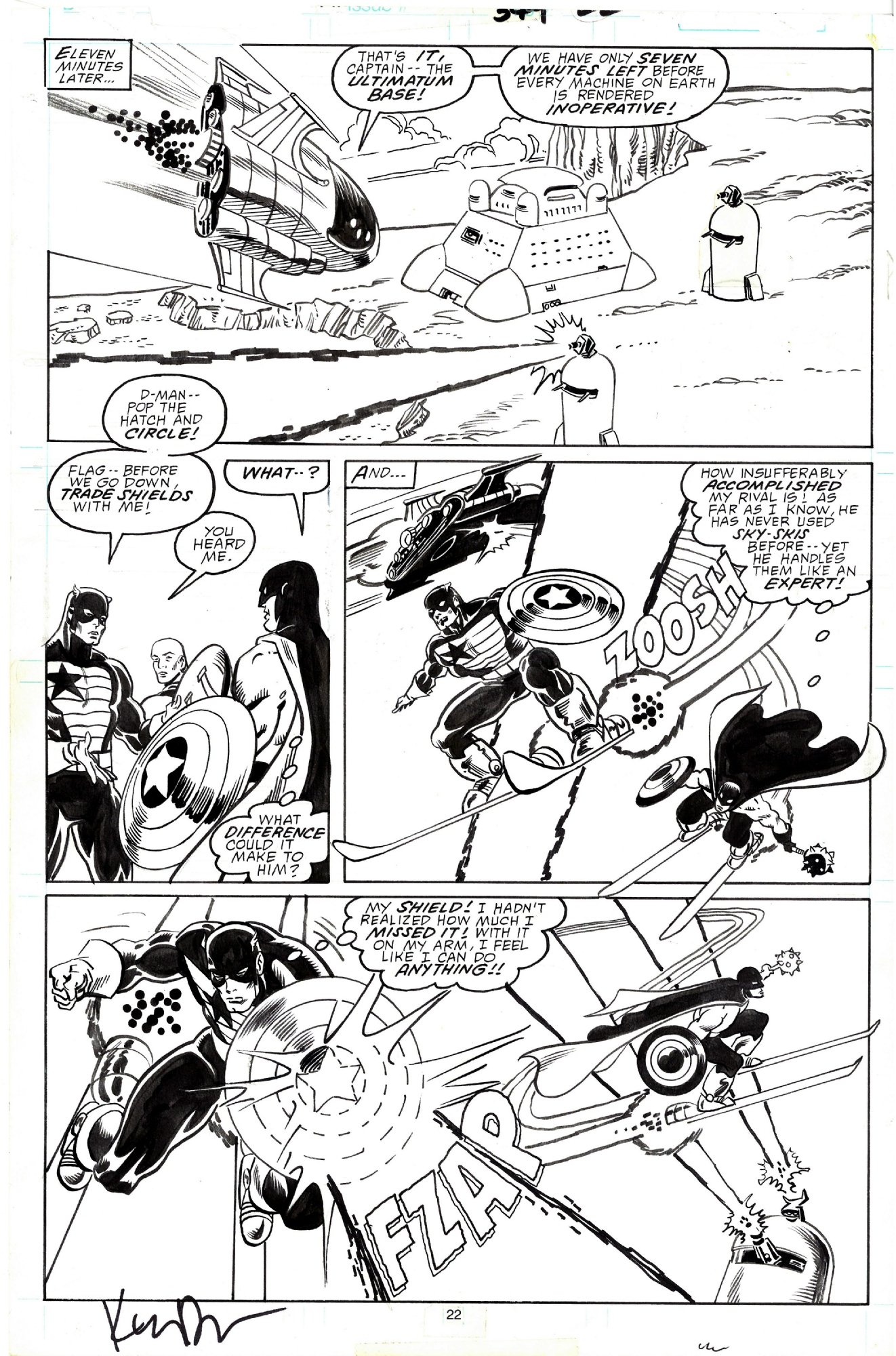 Captain America #349 p.17 #OAX2024, in Derek Crabbe's Marvel Comic Art ...