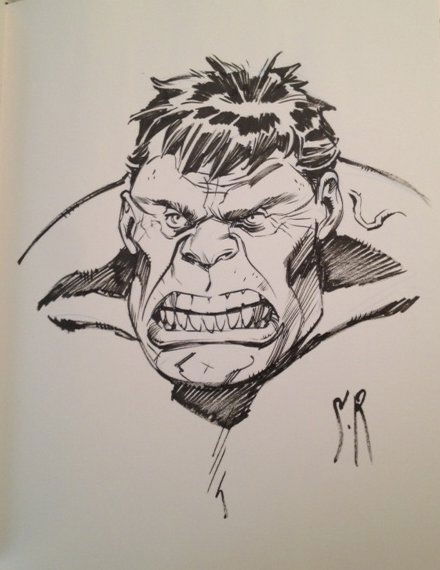 Stephane Roux Incredible Hulk Sketch HeroesCon 2014, in stephen yarish ...