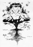 Martin Egeland Hulk Convention Sketch Comic Art