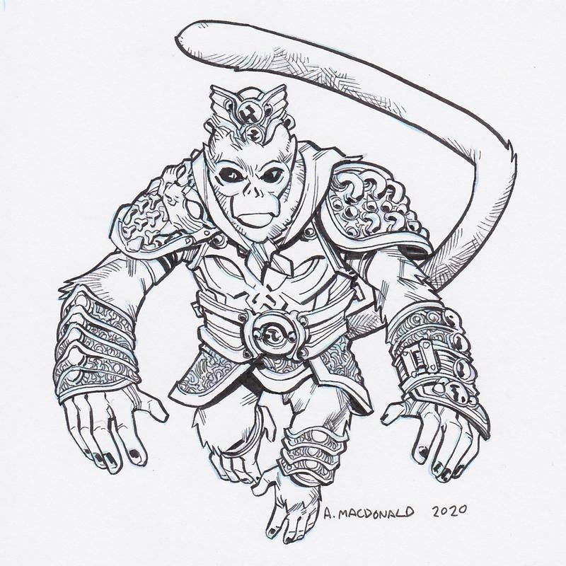 Sun Wukong Monkey King Andy Macdonald In Fantasy And Folklore S Journey To The West Comic Art Gallery Room