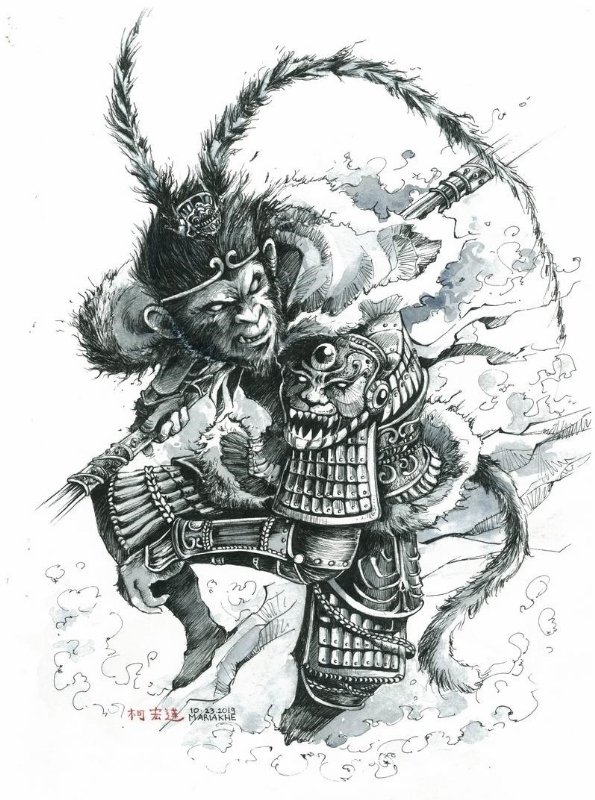 Sun Wukong Monkey King Maria Khe In Fantasy And Folklore S Journey To The West Comic Art Gallery Room