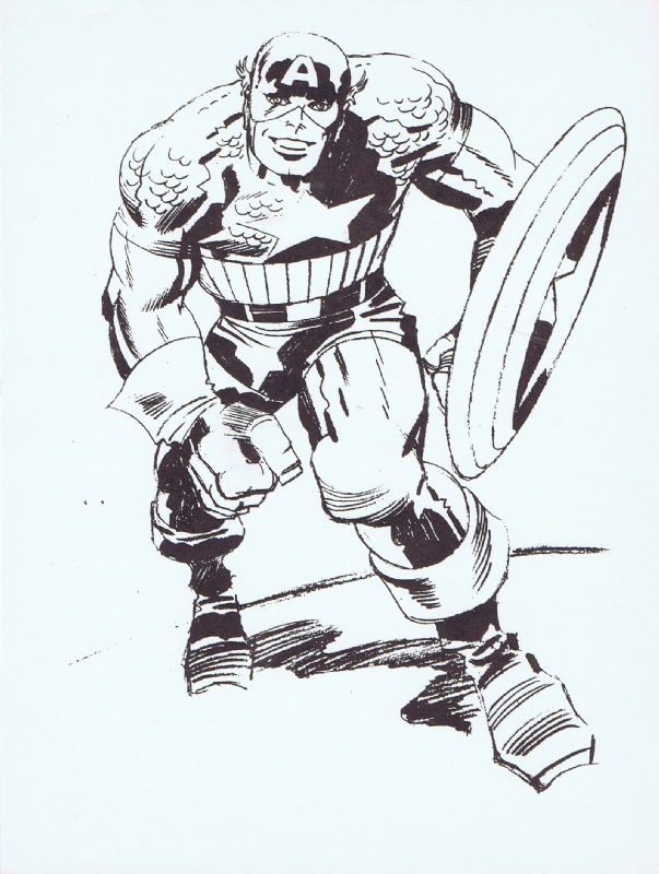 Captain America print by Jack Kirby, in Jason W Gavin's Artist: Jack ...