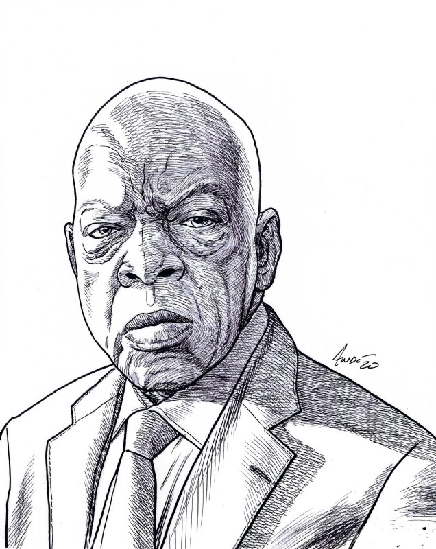 John Lewis - Black and White Print by Ande Parks, in Jason W Gavin's ...