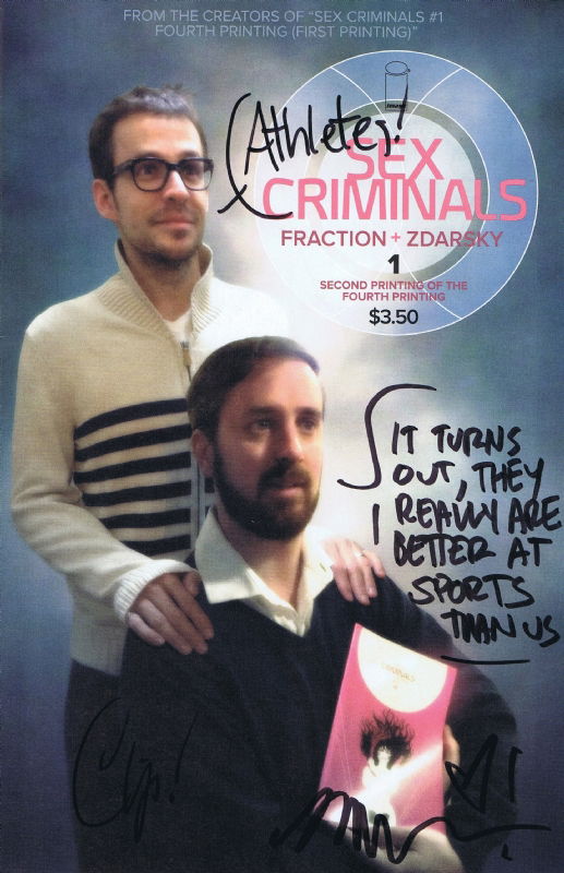 Sex Criminals 1 Signed By Matt Fraction And Chip Zdarsky In Jason W Gavins Sketch Covers 0644