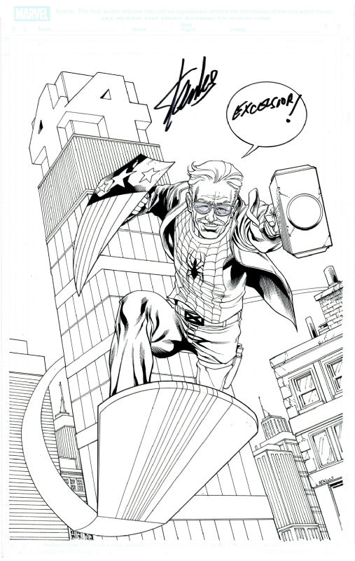 Stan The Man Lee by Robert Atkins signed by Stan Lee, in