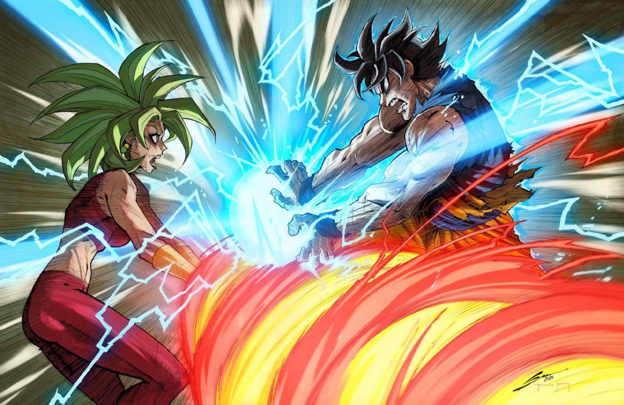 Goku vs Kefla (Dragon Ball Super) (Colours), in Christopher Toledo's T...