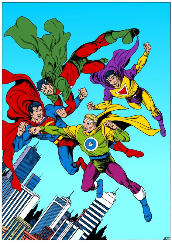 Supernan vs. the Evil Three Color, in David Stepp's Original Earth-Two ...