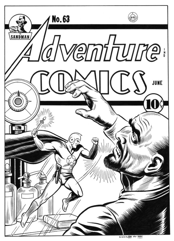 Adventure Comics #63 B&W, in David Stepp's Cover and Splash Page ...