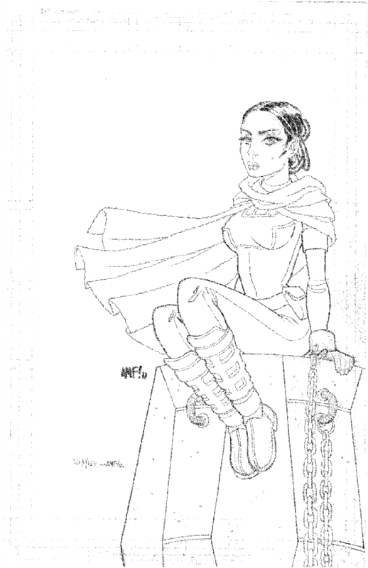 Padme, in Chris Mikkelsen's Tony Fleecs Comic Art Gallery Room