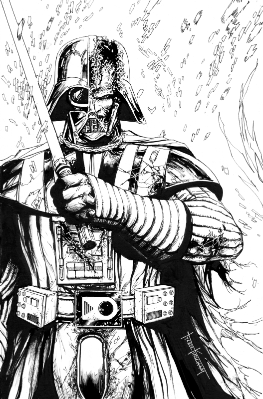 Darth Vader Battle Damage, in Tyler Kirkham's Tyler Kirkham art Comic ...
