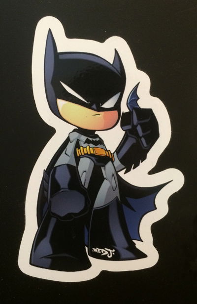 Chibi Batman Sticker original, in Jon Sommariva's Jon Sommariva Art Comic  Art Gallery Room