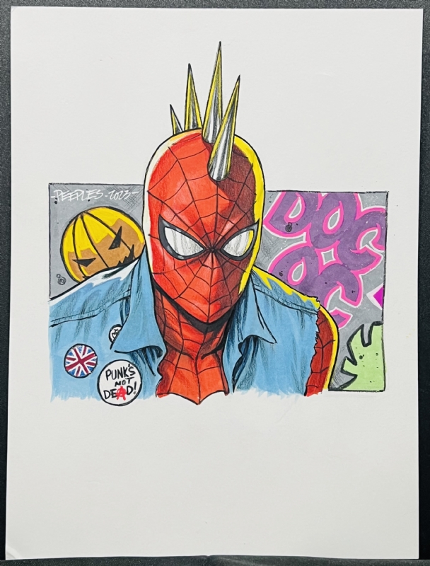 Spiderpunk, in PJ Smalls's NYCC '23 Comic Art Gallery Room