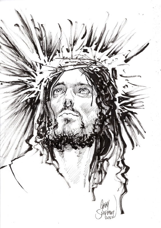 Gary Shipman sketch of Jesus Christ, in Dwayne Ferguson's John Byrne ...