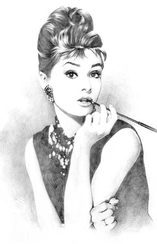 Audrey Hepburn - pencil drawing by vilindery on DeviantArt