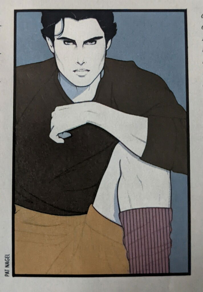 Patrick Nagel, Man In Shorts Playboy Drawing 1983, In SwimmersGirl Art ...