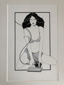 Snake Tattoo Playboy Advisor Final June 1977 by Patrick Nagel. For Sale!,  in SwimmersGirl Art's . FOR SALE A selection Pinup /Comic Original  Paintings, Illustrations and Drawings (.$10000 +) Higher end art.