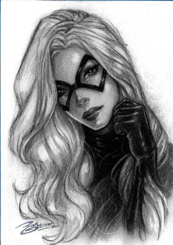 Black Cat - Original art by Rick Oliver, in Rick Oliver's Original art ...