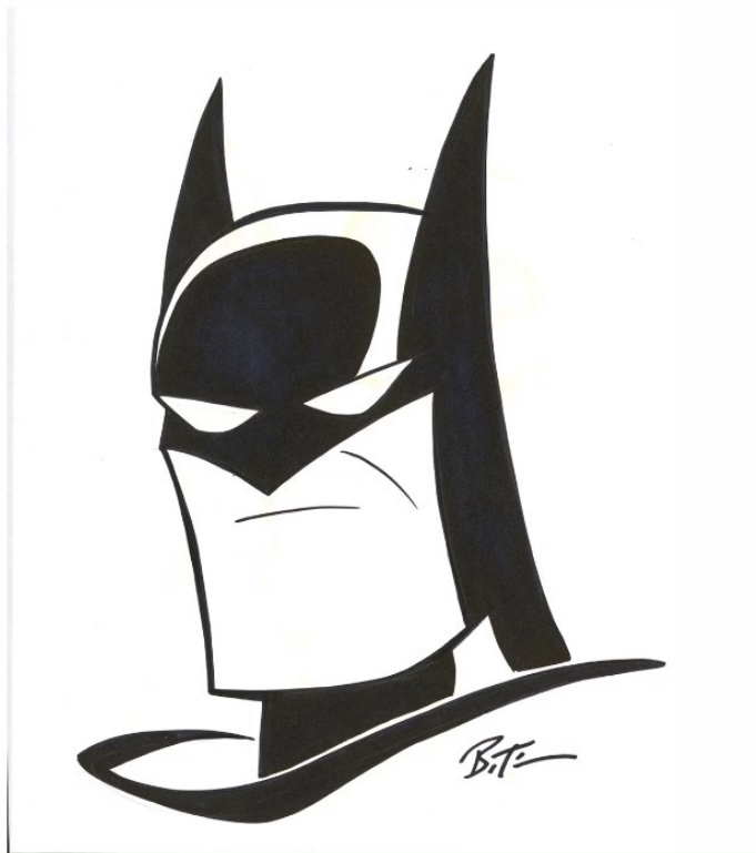 Batman Head Sketch, in Chris Brancato's SOLD Comic Art Gallery Room