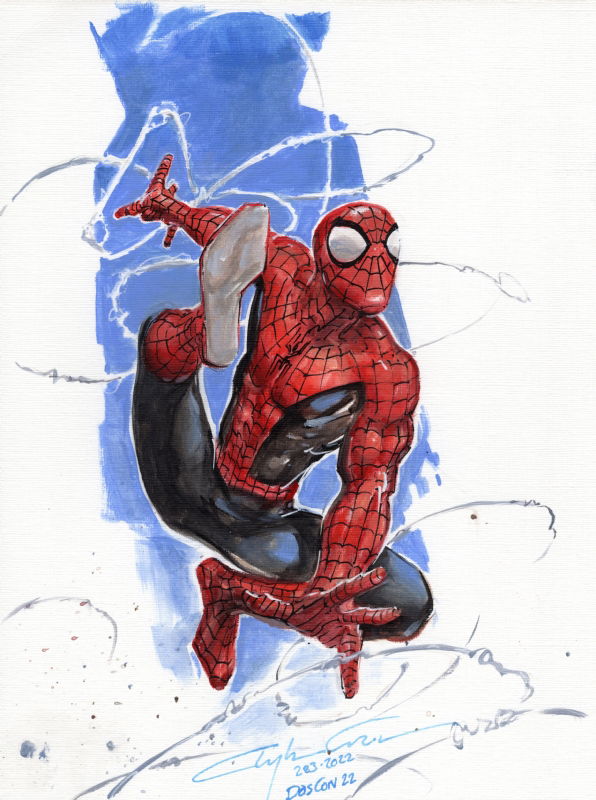 Spider-Man - Painted by Clayton Crain, in Tony Cavvz's Clayton Crain Comic  Art Gallery Room