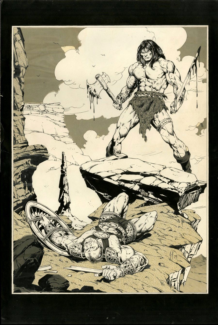 Savage Sword Of Conan 55 Pin Up Joe Jusko In Tristram Portal S Artwork Comic Art Gallery Room