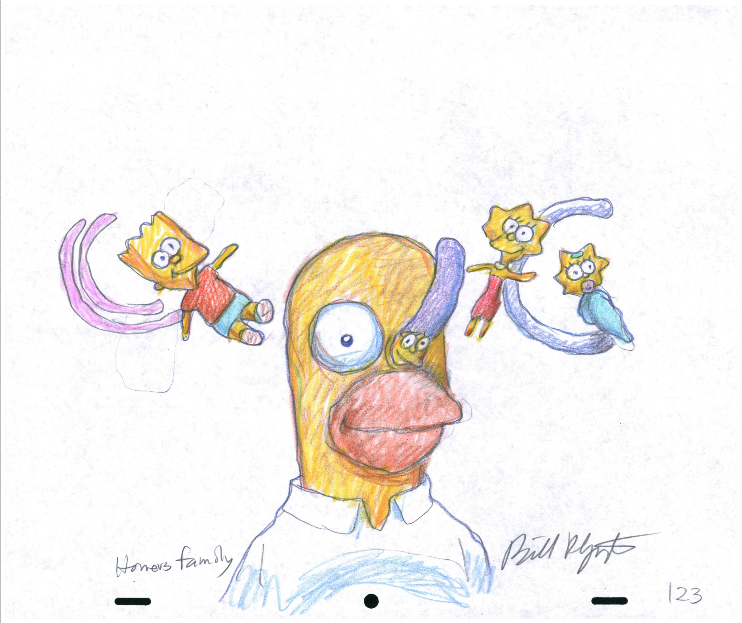 The Simpsons 700th Episode Couch Gag Homer s Family Drawing