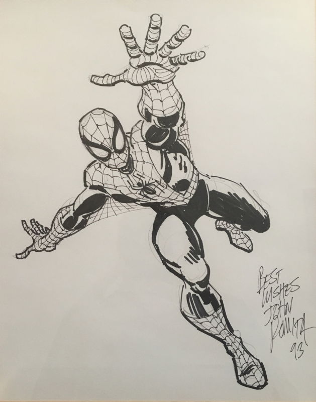 John Romita Spider Man Pin Up In Herr Prof Dr Korn S John Romita Sr Spiderman Comic Art