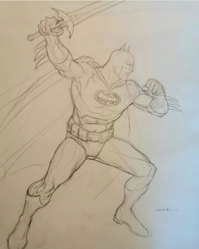 Batman Original Merchandising Desing In Sergio Heredia S Originals Comic Art Gallery Room